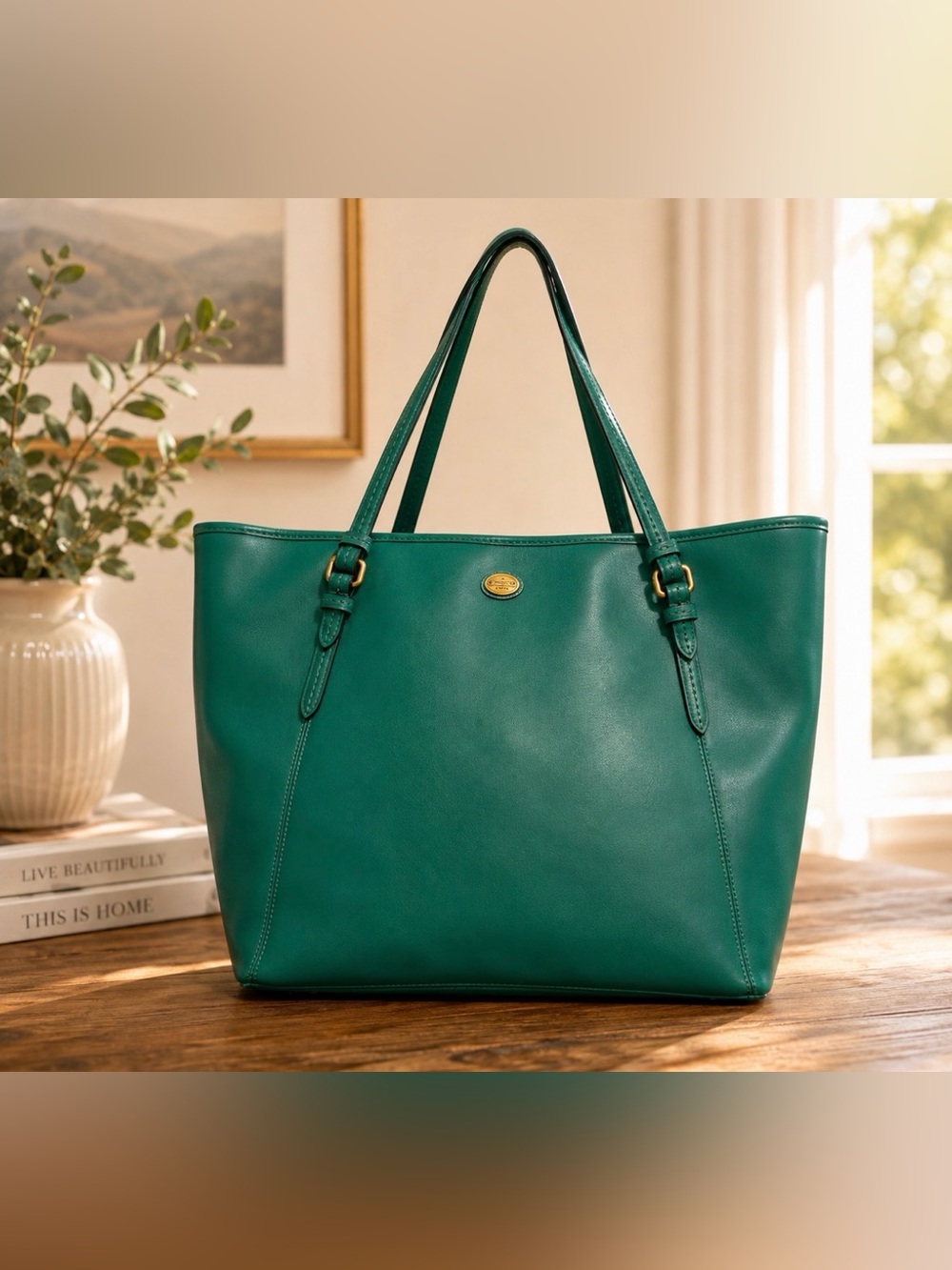 Coach Green Tote F27349
